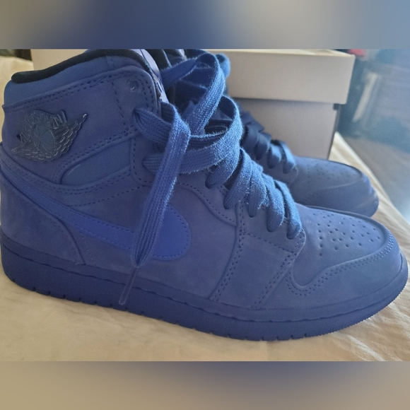 Womens Blue Void Jordan 1 High - Picture 3 of 10